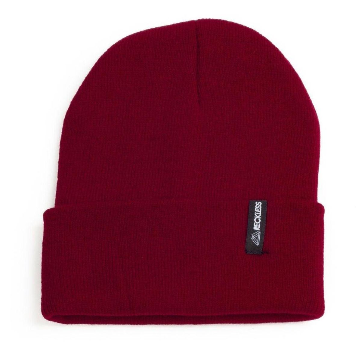 RECKLESS - Gorro de lana Reckless Simple Burdeo Blank