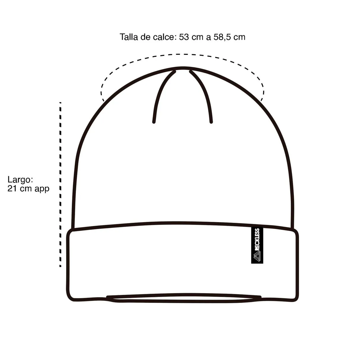 RECKLESS - Gorro de lana Reckless Simple Rosado Fuerte