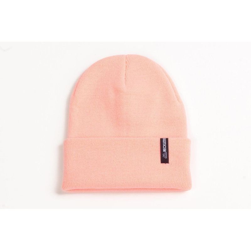 RECKLESS - Gorro de lana Reckless Simple Rosado Suave.