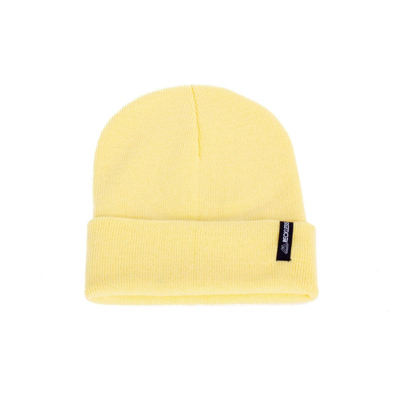 RECKLESS - Gorro de lana Reckless Simple Amarillo Pastel