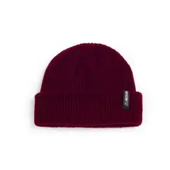 RECKLESS - Gorro de lana Fold 2 Burdeo Pescador