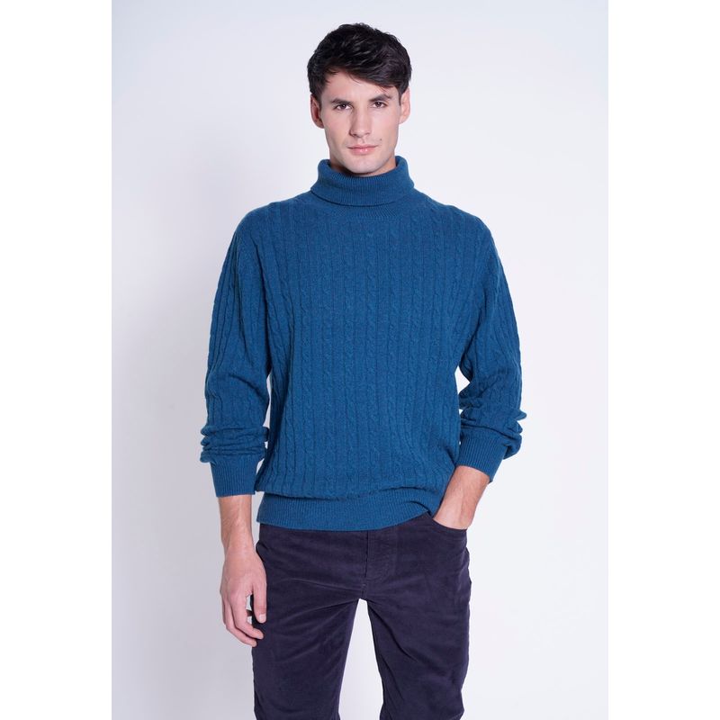 NEW MAN - Sweater Musgo Azul New Man