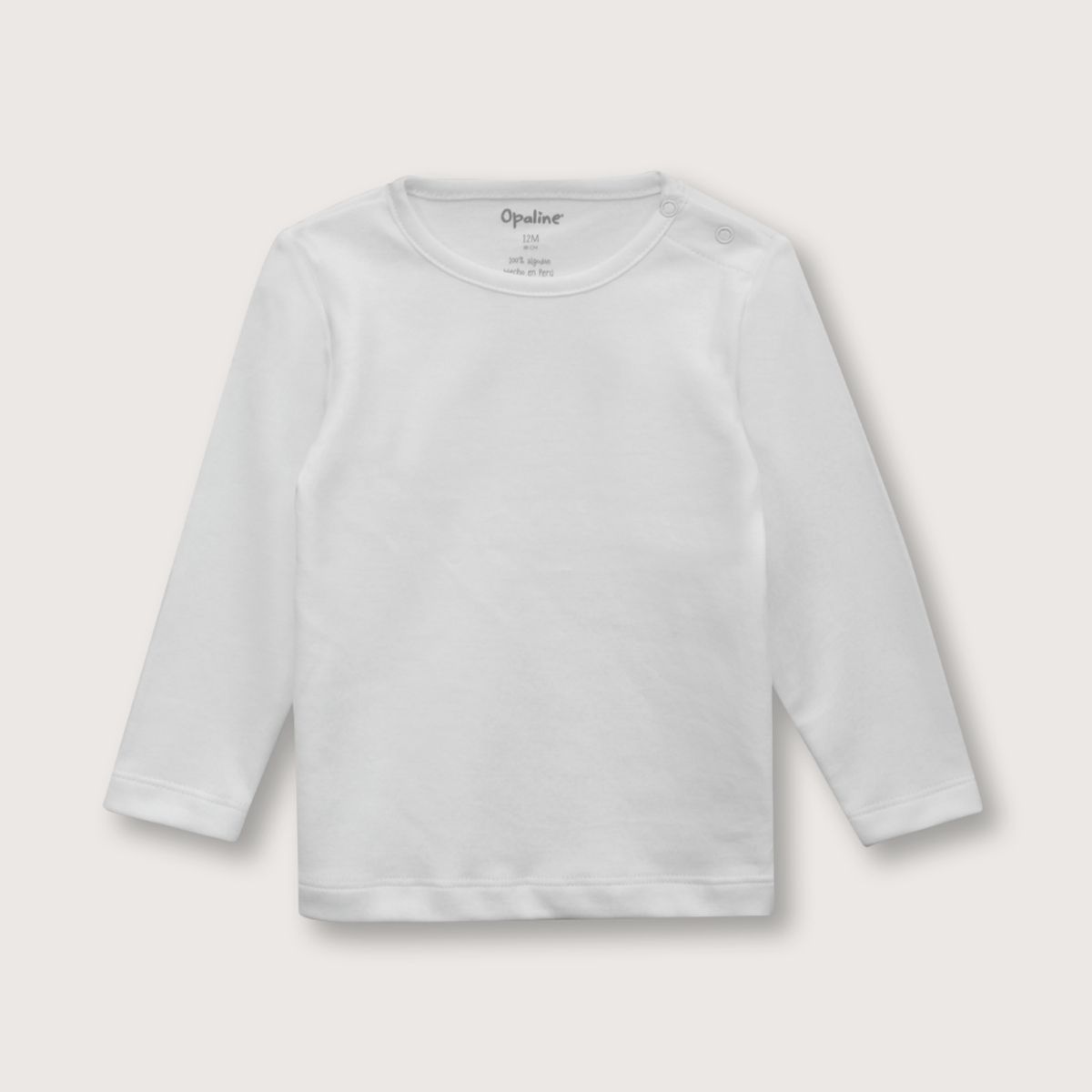 OPALINE - Camiseta de niño pack de 2 blanco (6 meses a 4 años)