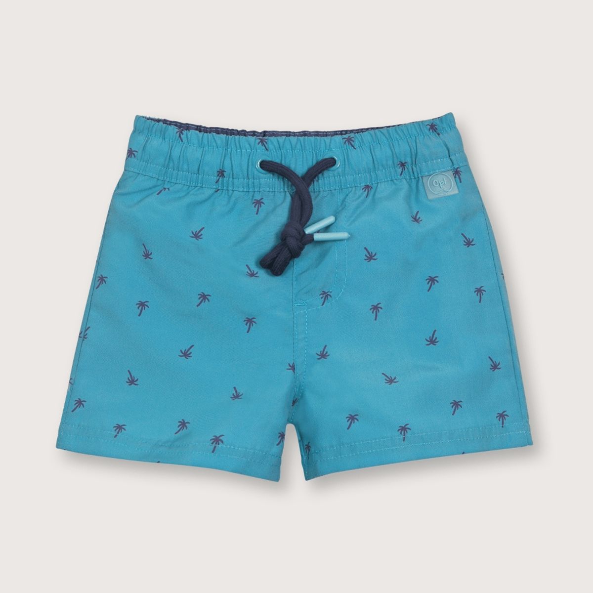 OPALINE - Traje de baño de niño palmeras turquesa (6 meses a 4 años).