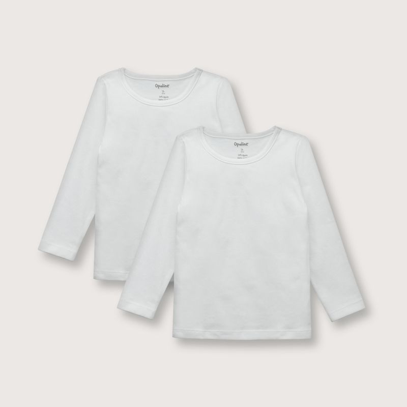 OPALINE - Camiseta de niño pack blanca (6 meses a 4 años)