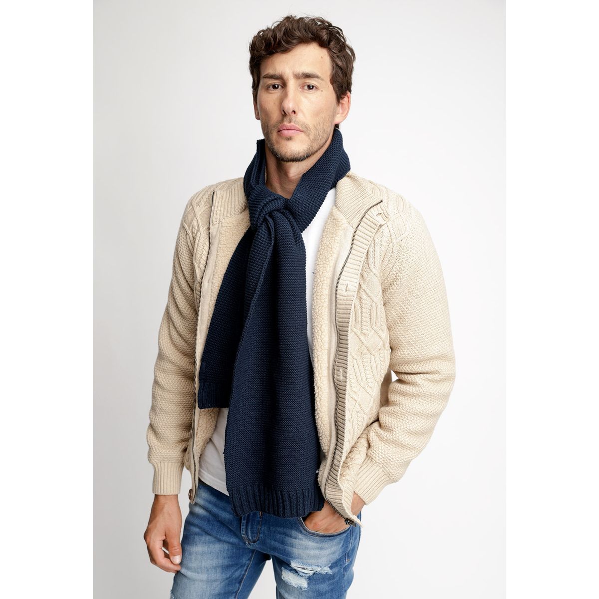 FEROUCH - Cardigan Sherpa New York Beige Ferouch