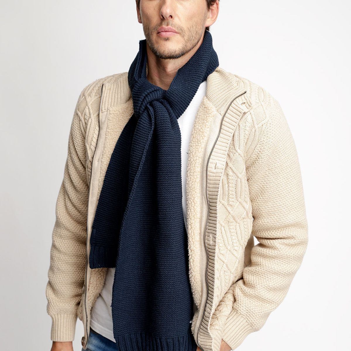 FEROUCH - Cardigan Sherpa New York Beige Ferouch