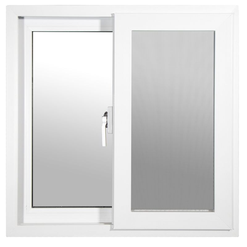 VENTO - VENTANA PVC 120X120 2 HOJAS TERMOPANEL VIDRIO TRANSP 3-6-3MM BLANCO