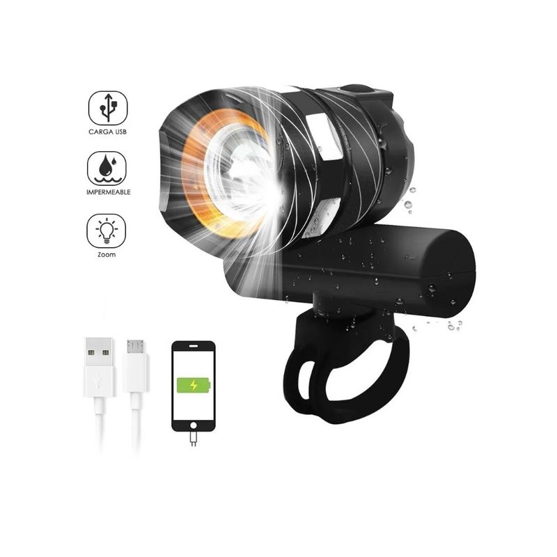 GENERICO - Luces De Bicicleta Delantera Faro Led Impermeable 3500 Lumen