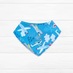 OLIVER & CLARA - Babero algodón bandana avionetas claro