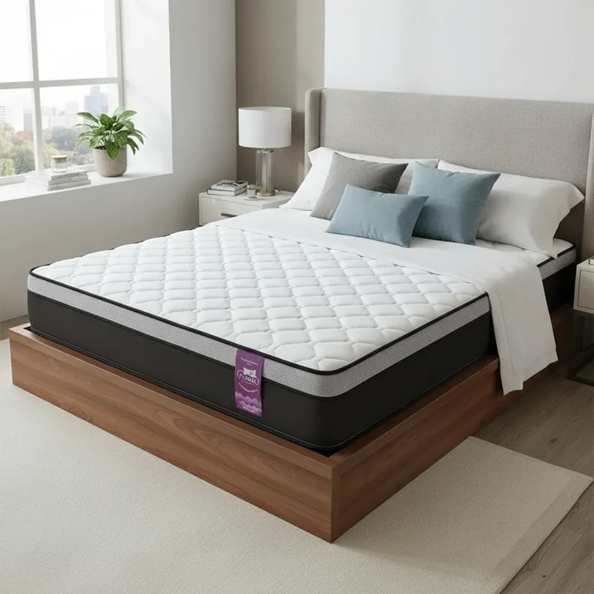 FLOBAL - Colchón 2 Plazas Funcional Pilow 150x190X28cm