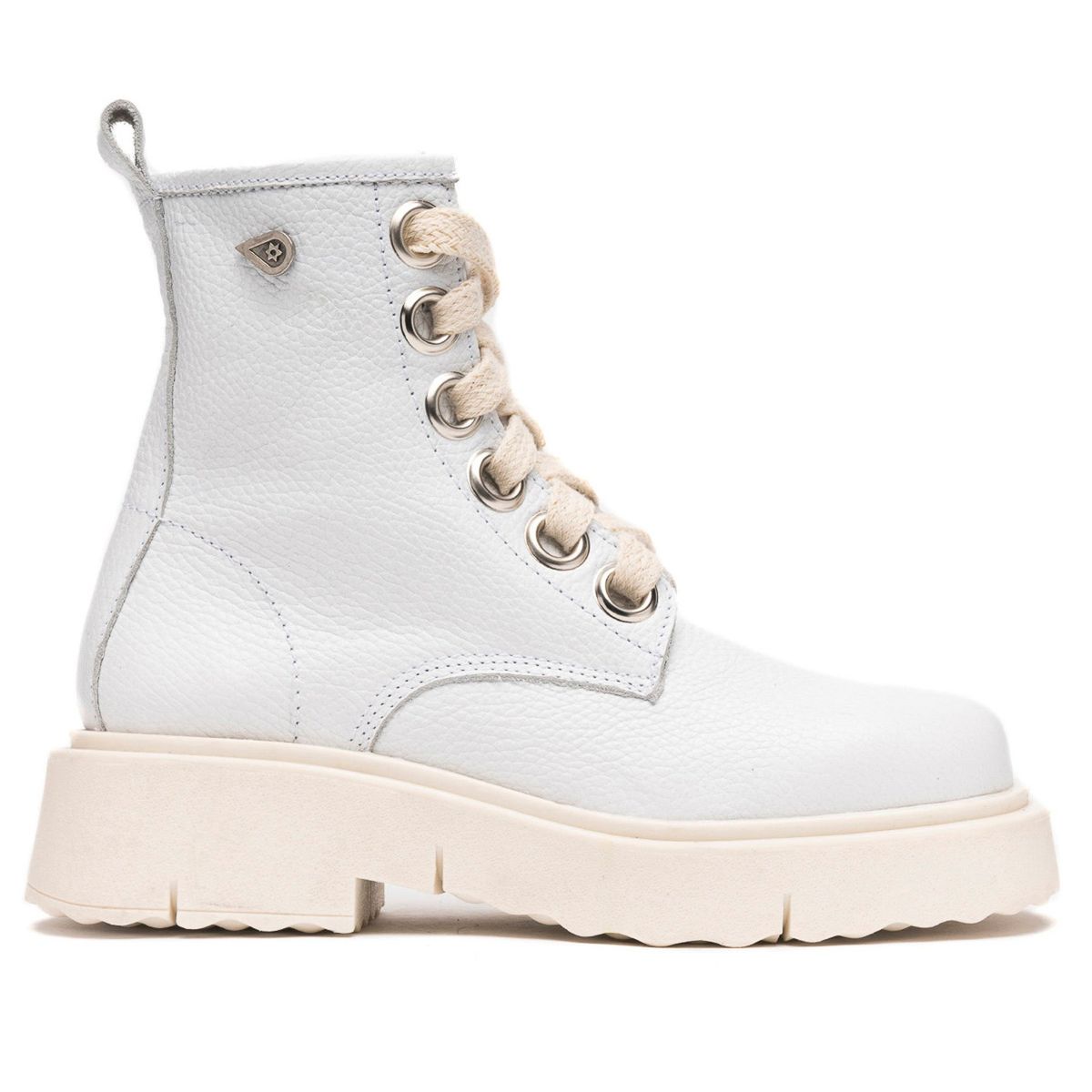 LANDAZURI - Botín Cuero Atenea Blanca Landazuri