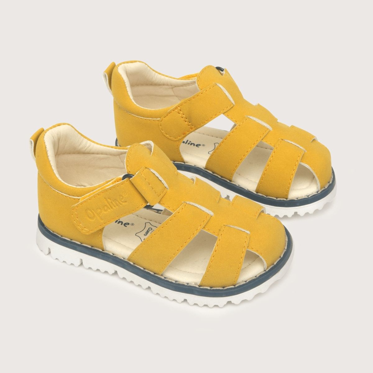 OPALINE - Sandalia de niño urbana amarilla 18 a 21