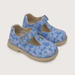 OPALINE - Reina de niña full print y hebilla Denim 20 a 29