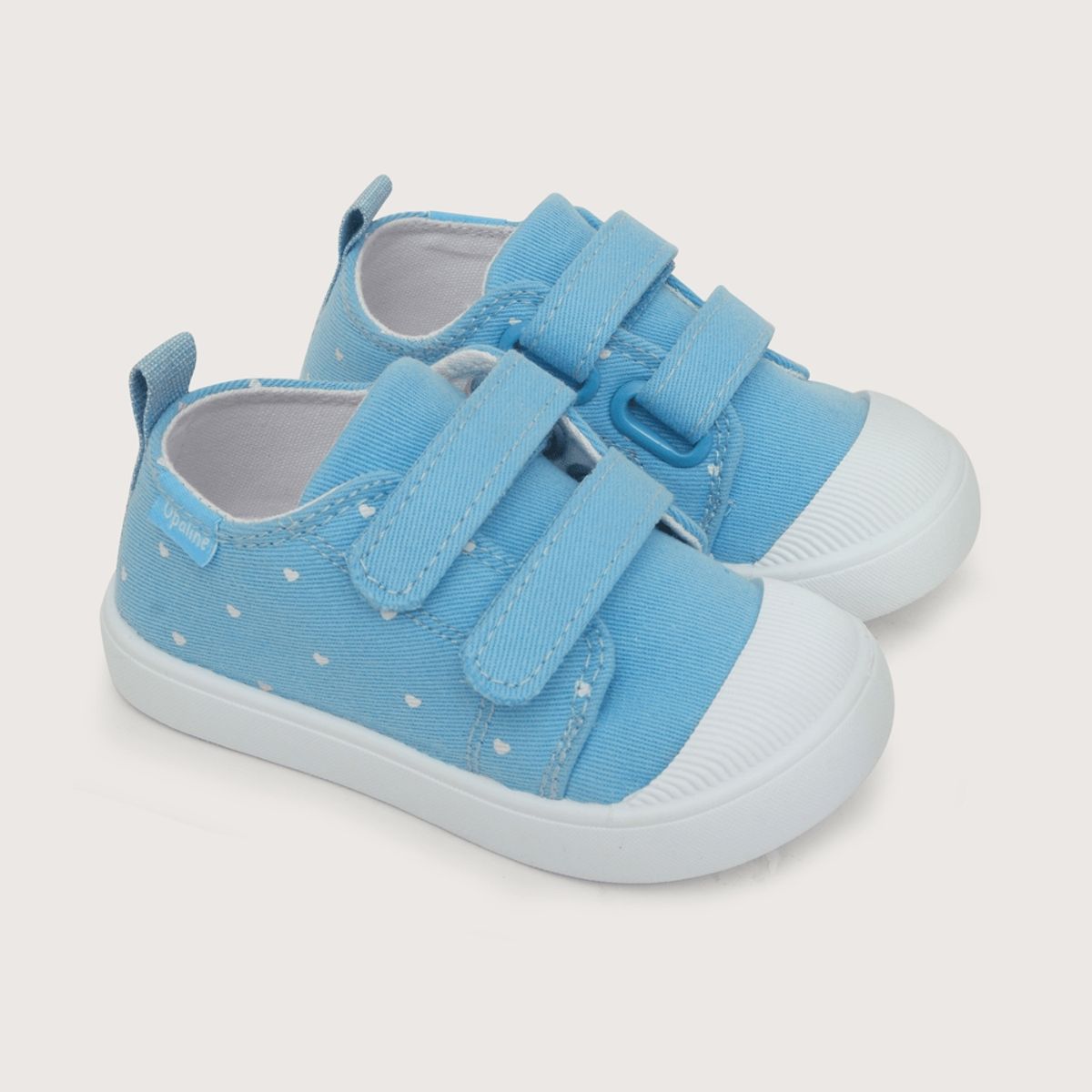 OPALINE - Zapatilla urbana de niña corazones Denim (18 a 21)