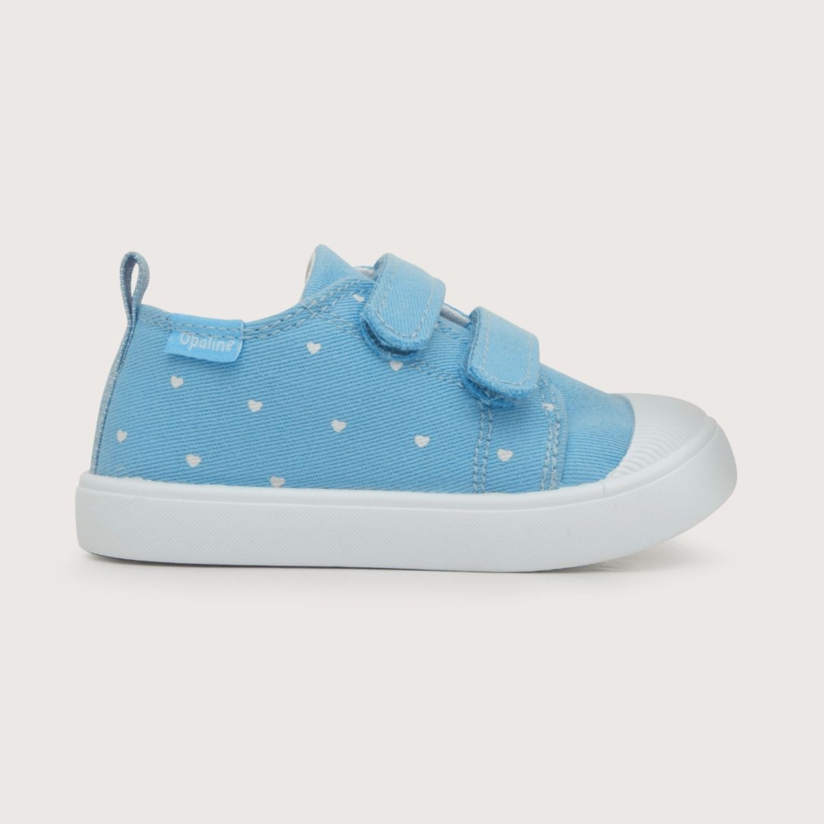 OPALINE - Zapatilla urbana de niña corazones Denim (18 a 21)