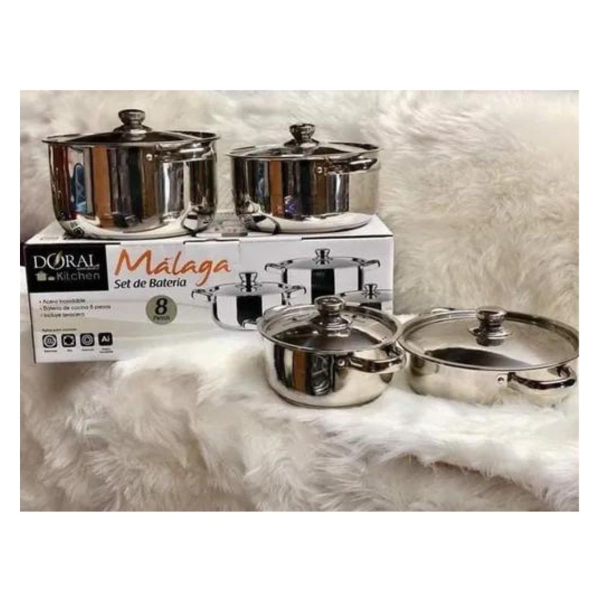 DORAL - Juego de Batería Malaga 8 Piezas Doral