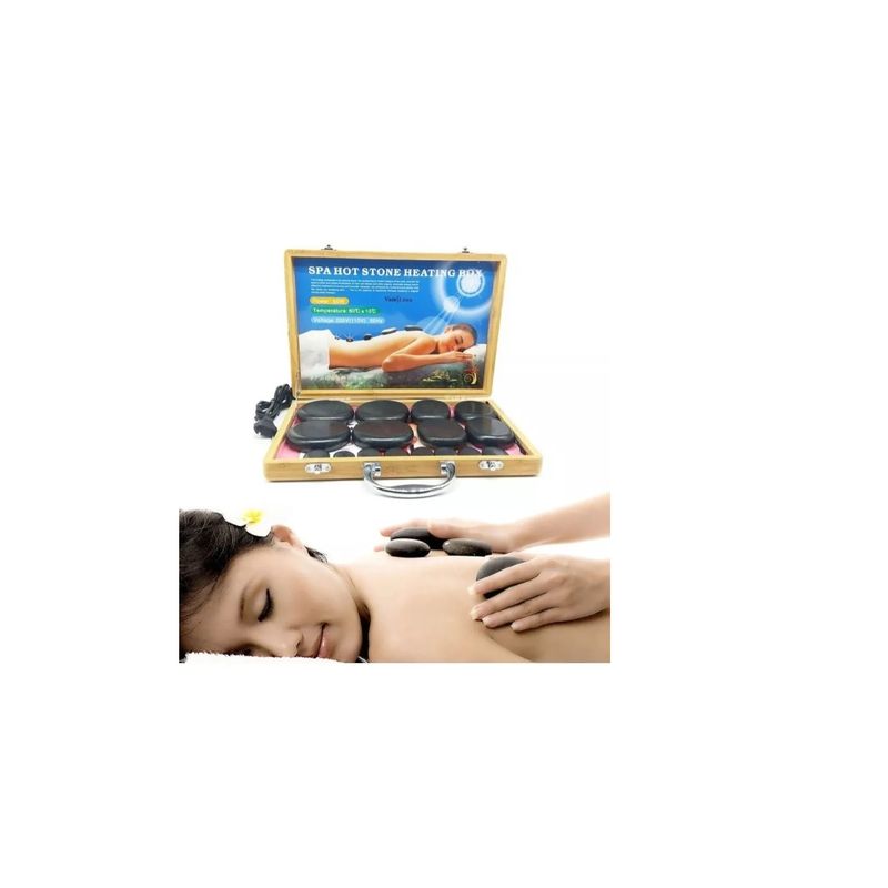 GENERICO - Piedra Para Masajes Calentador De Piedras Calientes 16 Pcs