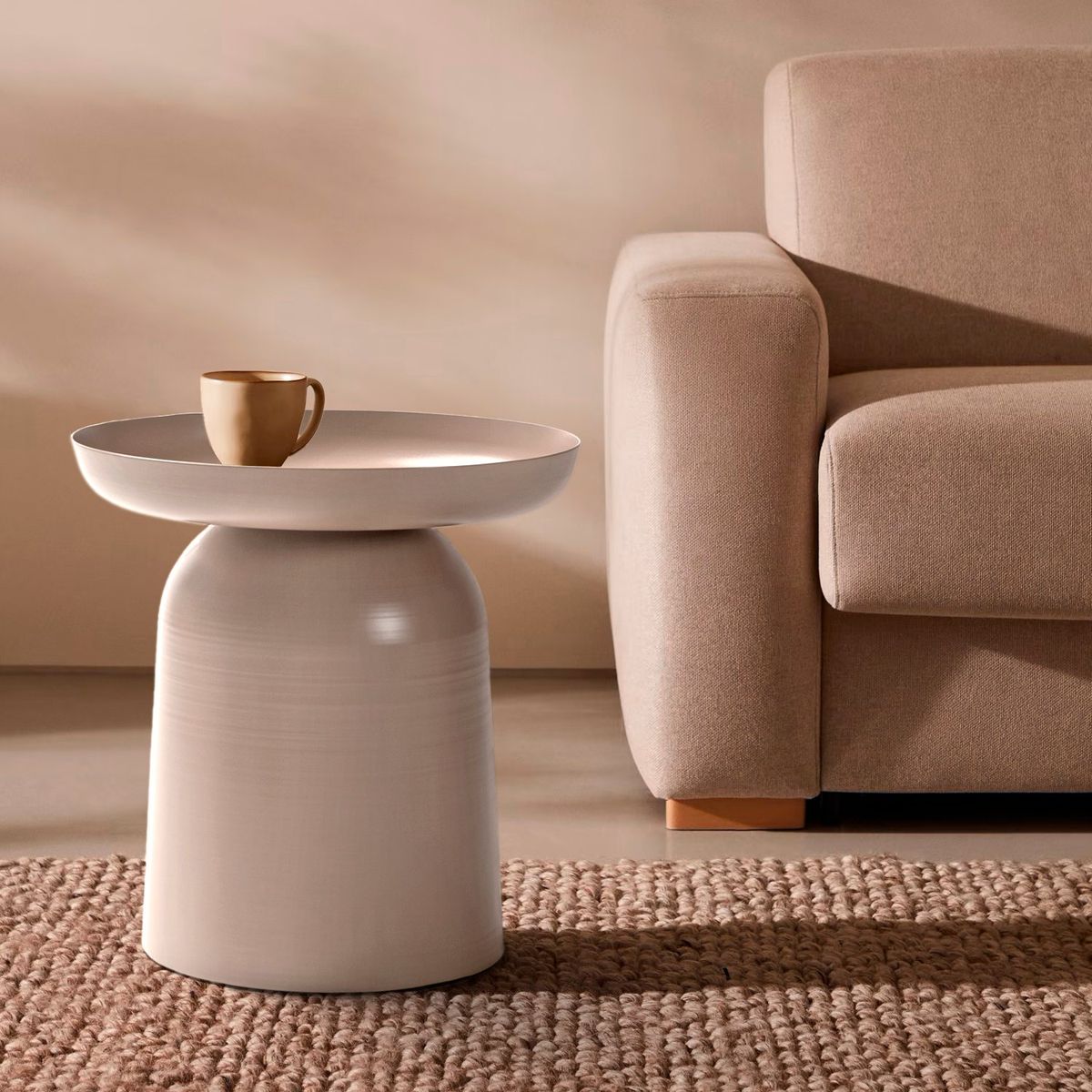 FORM DESIGN - Mesa Lateral Metálica Otelo Taupe Form