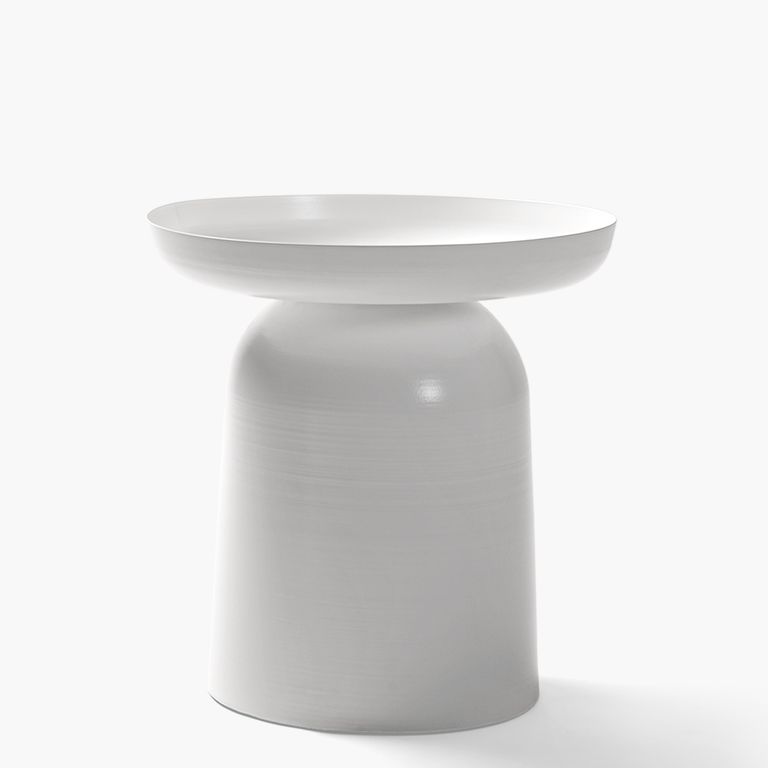 Mesa Lateral Metalica Otelo Blanco Form