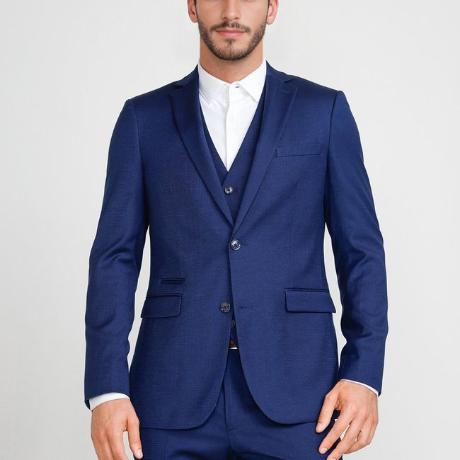PERRY ELLIS - Chaqueta Formal Hombre Suit Separate Azul Medio