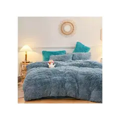 GENERICO - Cobertor Chiporro Peludo 2 Plazas - Azul Petroleo