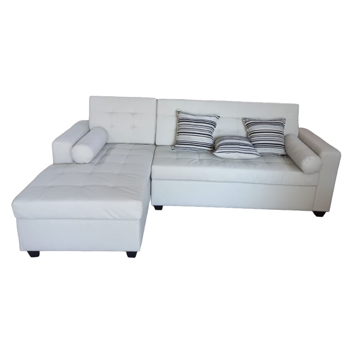 MUEBLERIA LATINA - SECCIONAL PU ECOCUERO LATINA IZQUIERDO BLANCO