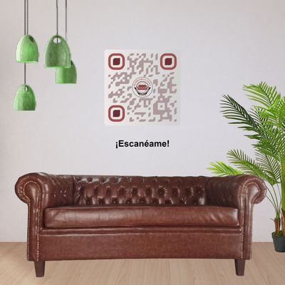 Imagen 2 del producto SOFA PU ECOCUERO 3 CUERPOS CHESTERFIELD CAPITONE BRABANTE TERRACOTA