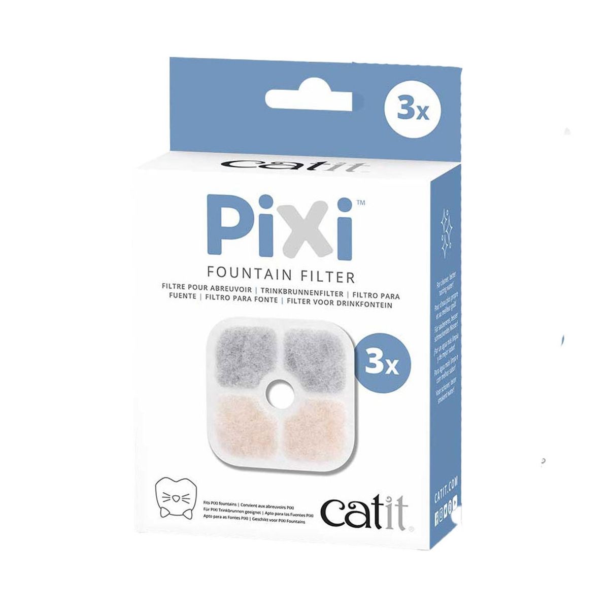 CATIT - Filtros Fuente Bebedera Catit Pixi, 3 Und