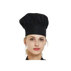 CHEF OUTFITTERS - Gorro De Chef O Cocina Negro Tipo Champiñon