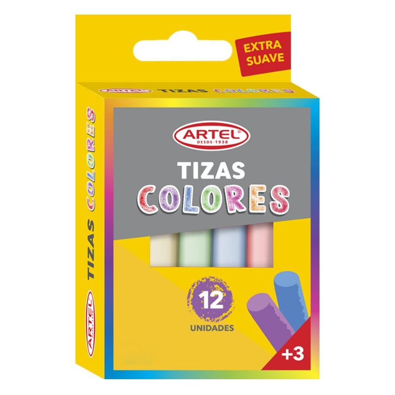 ARTEL - Tiza Colores 12 Unidades Artel