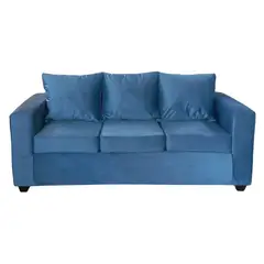 MUEBLERIA LATINA - SOFA FELPA 3 CUERPOS CARRE TURQUEZA