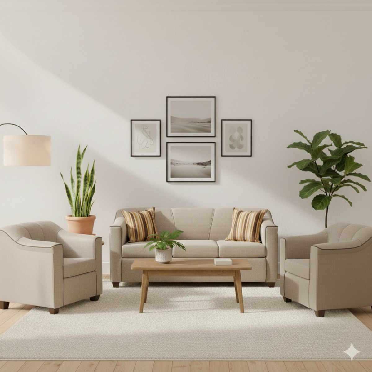 RUZAM MOBEL - LIVING 3-1-1 VENECIA BEIGE LINO