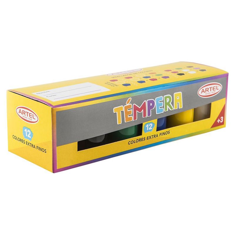 ARTEL - Estuche Tempera 12 Colores Artel