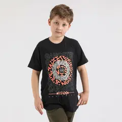 GANGSTER - Niño Polera Mc Básica Disc Negro