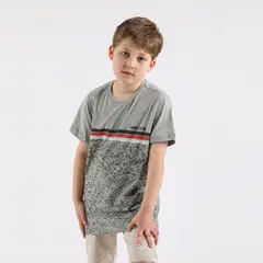GANGSTER - Niño Polera Mc Básica Stridots Gris