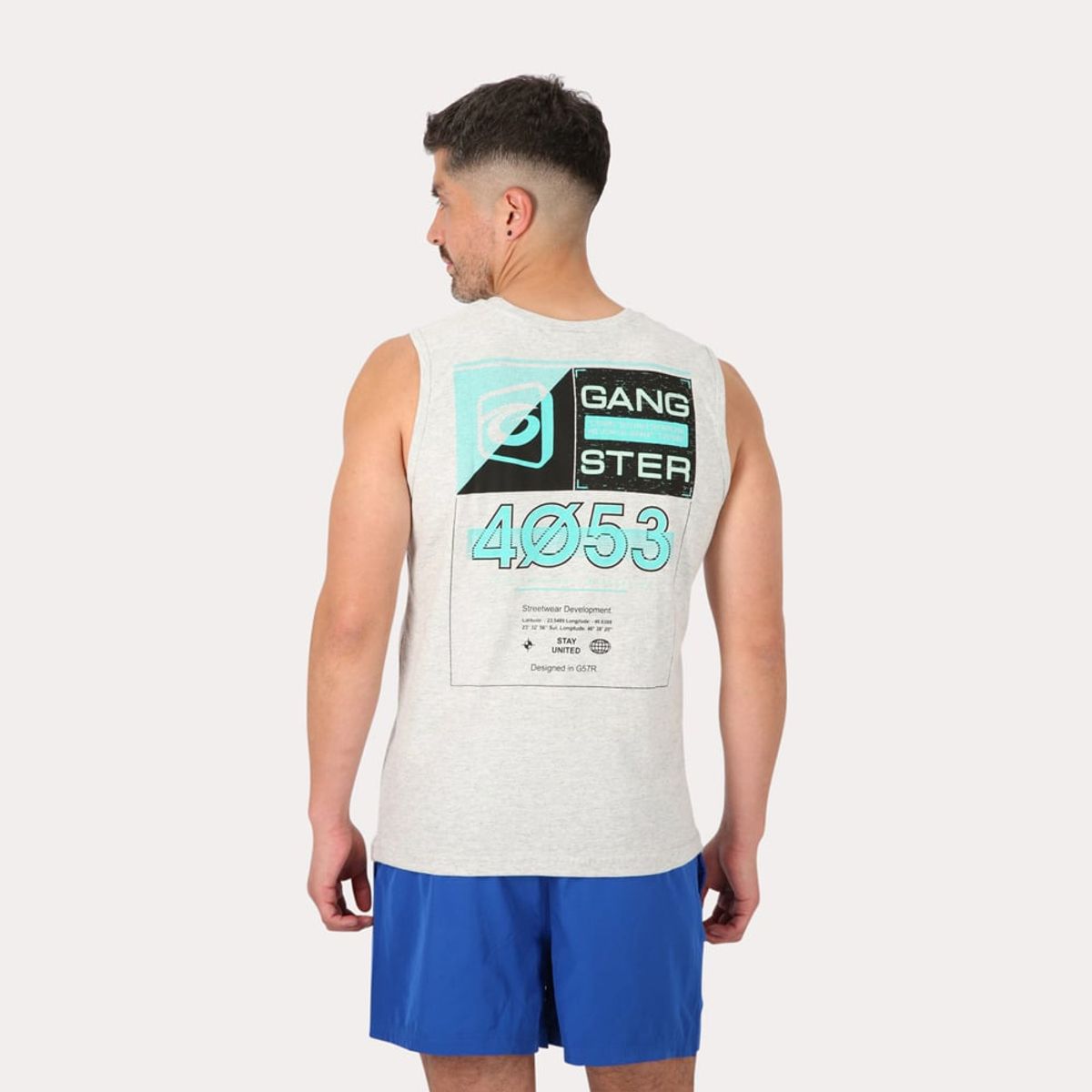 GANGSTER - Polera Sm United Gris Gangster