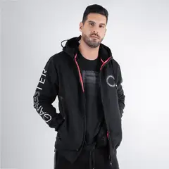 GANGSTER - Polerón Fullzipper Fleece Power Negro