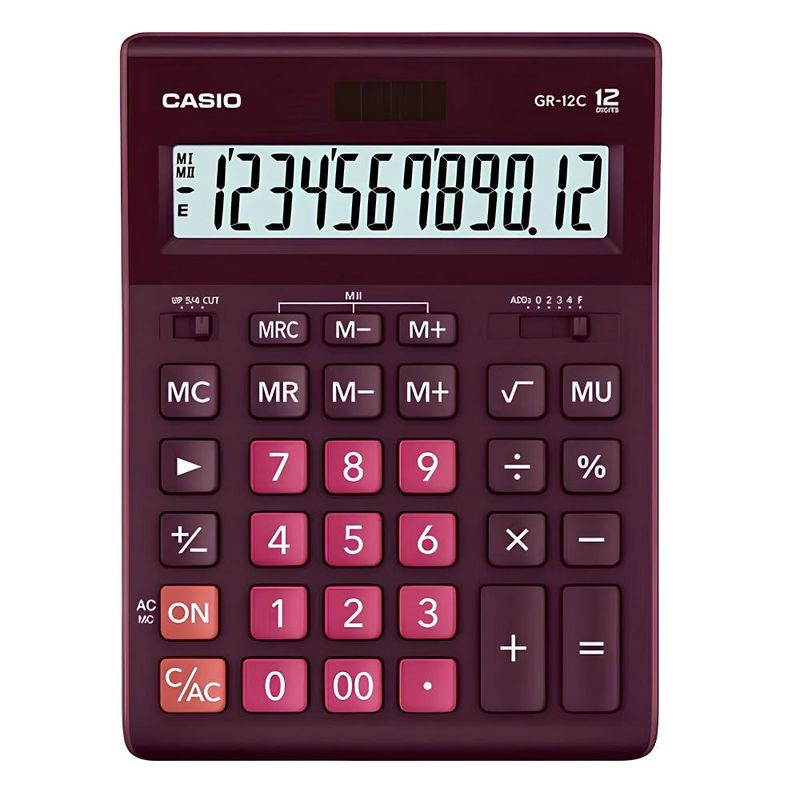 CASIO - Calculadora Gr-12c-Wr Escritorio - Gris