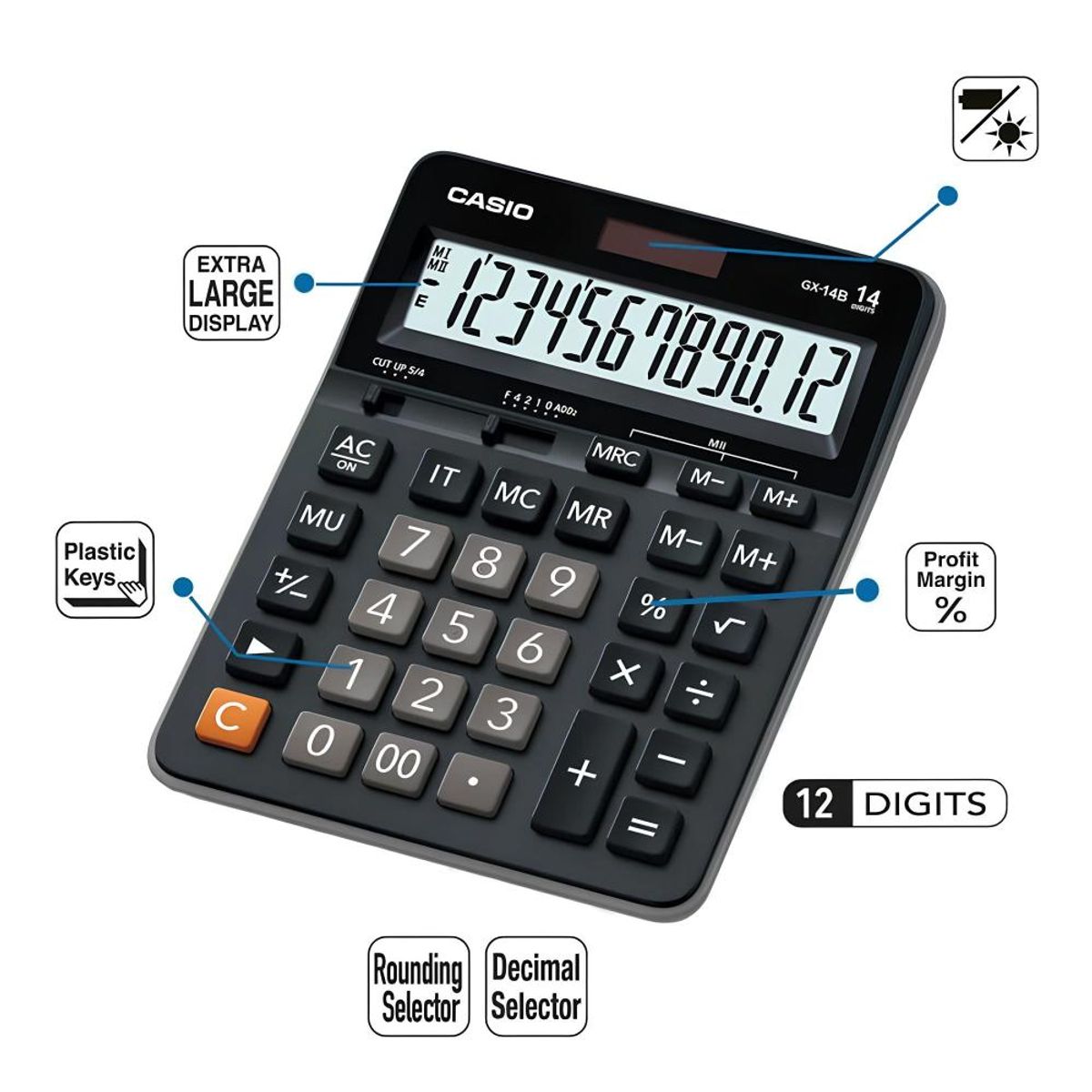 CASIO - Calculadora Gx-14b Escritorio CASIO