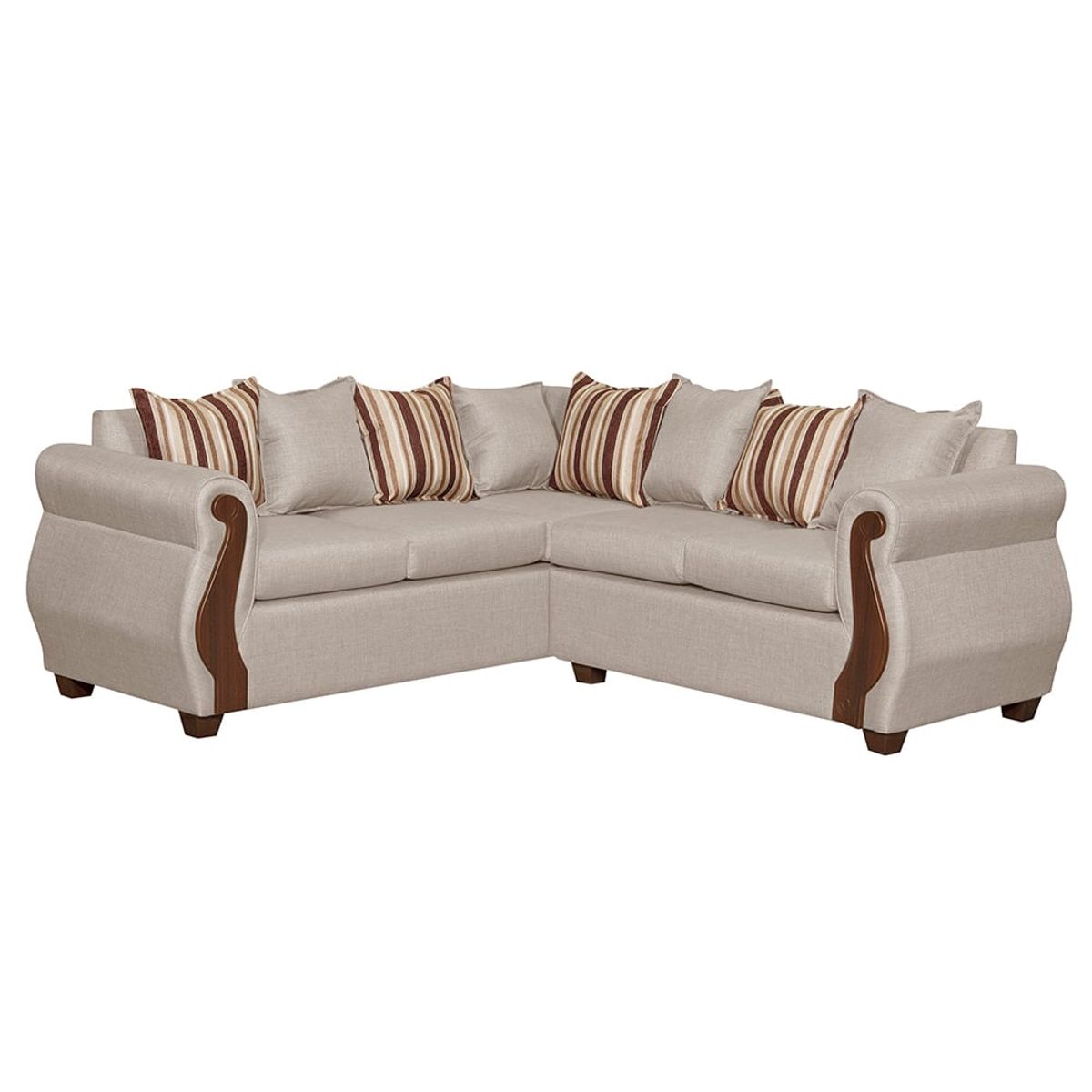 RUZAM MOBEL - SECCIONAL 5 CUERPOS BEGOÑA BEIGE LINO