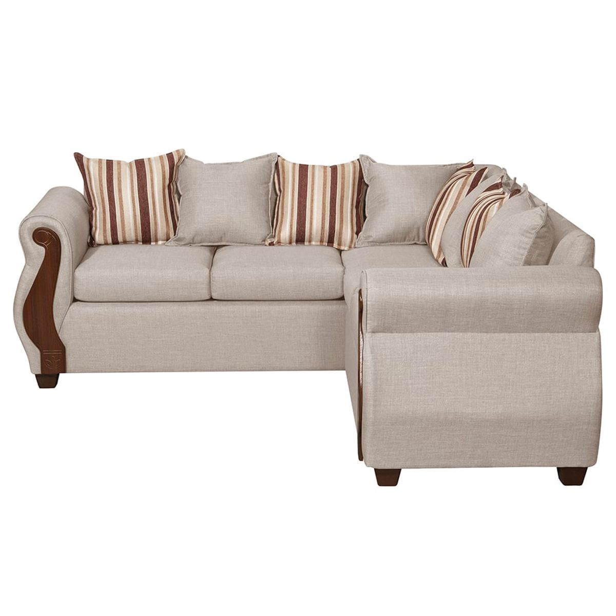 RUZAM MOBEL - SECCIONAL 5 CUERPOS BEGOÑA BEIGE LINO