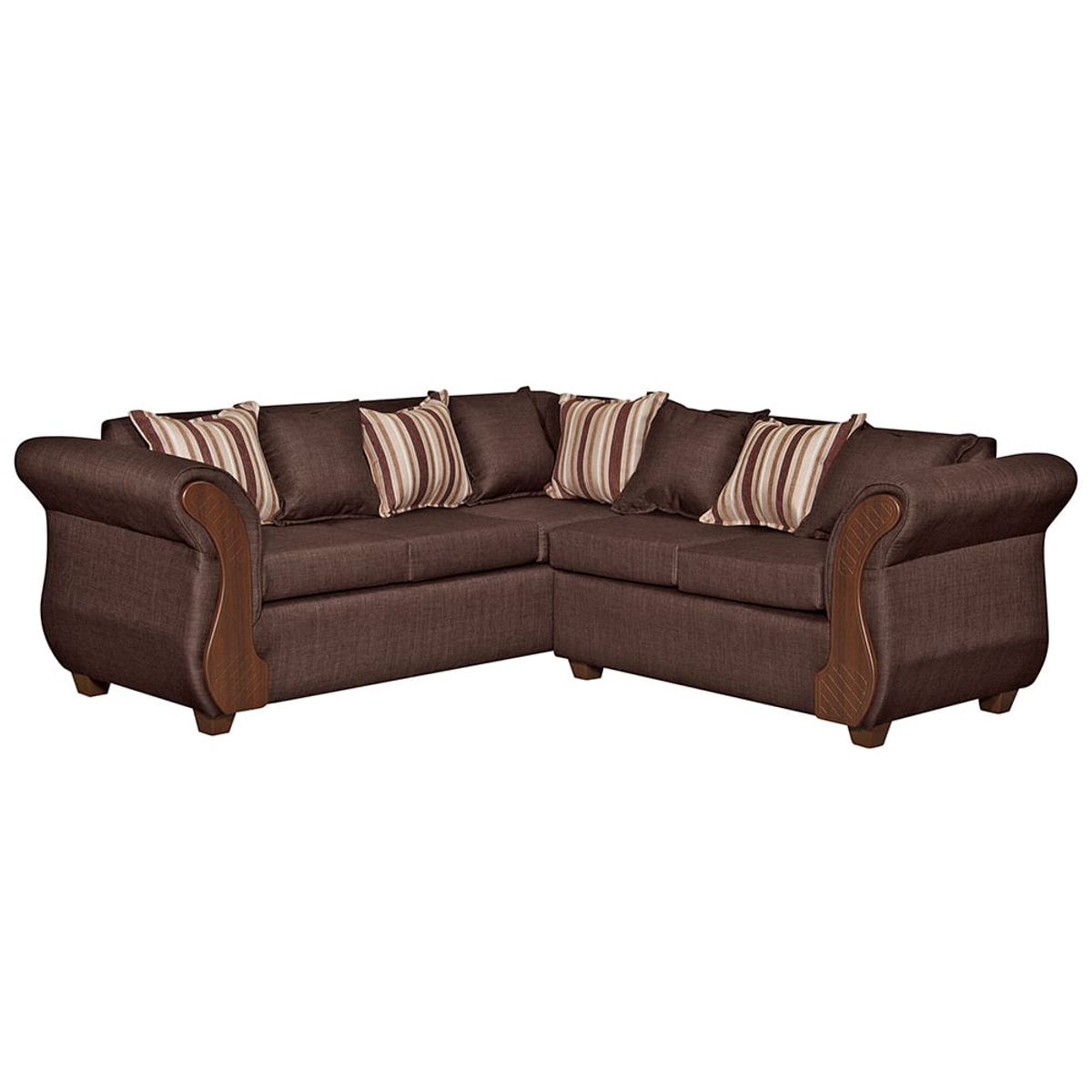 RUZAM MOBEL - SOFA SECCIONAL 5 CUERPOS MARSELLA CAFÉ LINO