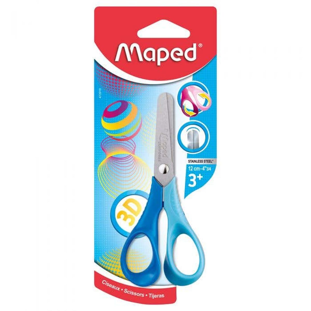 MAPED - Tijera Reflex 3D Vivo 12cm. Maped