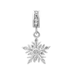 SILVER HEART - Charm Copo de Nieve Brillante en Plata Fina 925