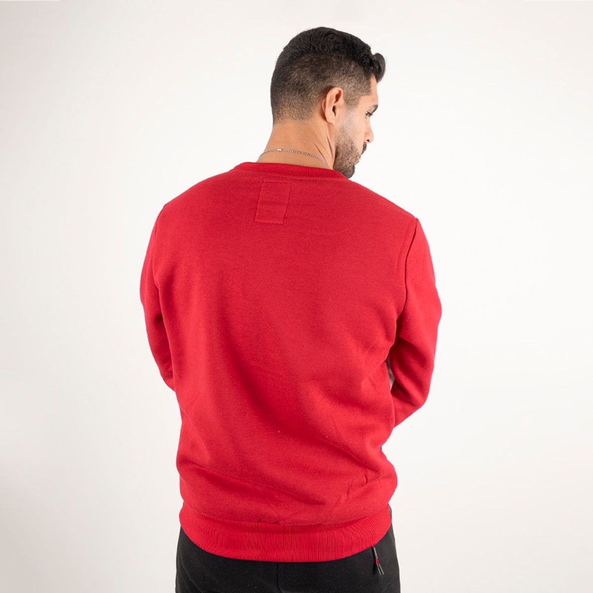 GANGSTER - Polerón Crew Fleece Fundamental Rojo Gangster