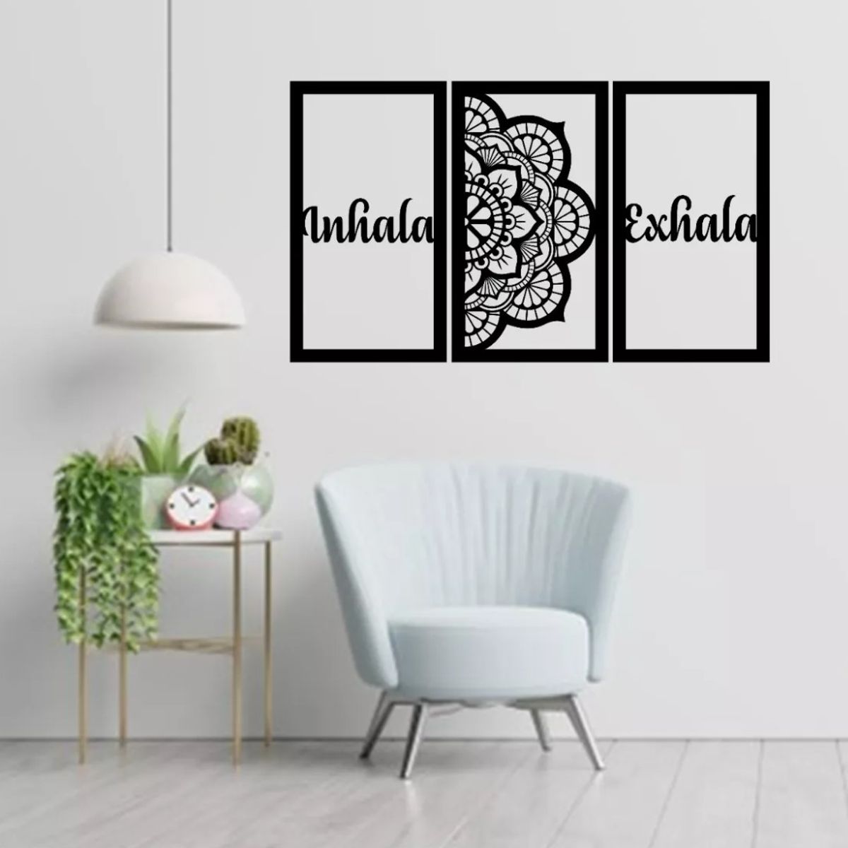 GENERICO - Cuadros Decorativos Inhala y Exhala  en Madera MDF Pack 3ud