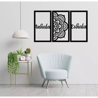Cuadros Decorativos Inhala y Exhala en Madera MDF Pack 3ud
