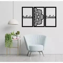 GENERICO - Cuadros Decorativos Inhala y Exhala en Madera MDF Pack 3ud