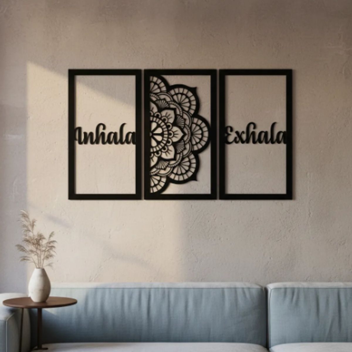 GENERICO - Cuadros Decorativos Inhala y Exhala  en Madera MDF Pack 3ud
